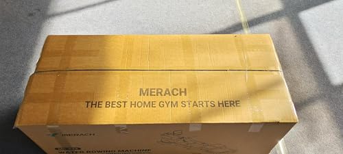 MERACH Rameur d'eau en Bois Pliable, Rameur d'appartement avec Matériau d'arbre en Caoutchouc et Siège Confortable, avec Une APP Exclusive avec Jeu Interactif, Expérience d'aviron Immersive