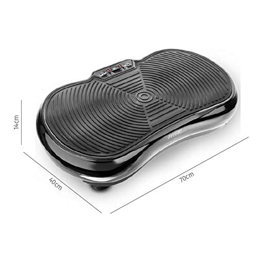 FITFIU Fitness PV-200 - Plateforme vibrante 3D Couleur Gris avec Mouvement sur 3 Plans, Puissance 500w+500w, 180 Vitesses, 5 programmes, 2 Cordons élastiques et télécommande, Poids Max. 150kg