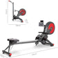 FITFIU Fitness RA-300 - Rameur Pliable avec résistance à air et siège rembourré, rameur pour Cardio et Cross Training, 12 Niveaux de résistance, Poids Max. de l'utilisateur 110kg