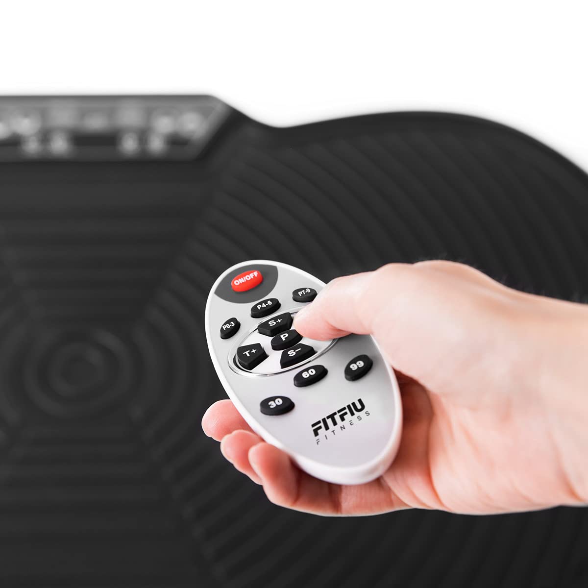 FITFIU Fitness PV-200 - Plateforme vibrante 3D Couleur Gris avec Mouvement sur 3 Plans, Puissance 500w+500w, 180 Vitesses, 5 programmes, 2 Cordons élastiques et télécommande, Poids Max. 150kg
