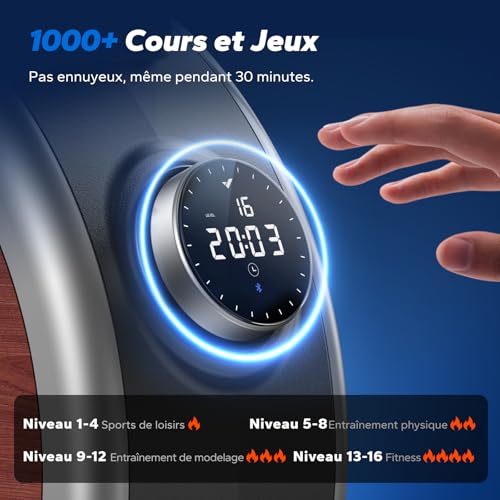 MERACH Rameur Musculation D'appartement, 16 Niveaux de Résistance, Rameur Magnétique Silencieux avec APP Exclusive, Rails Doubles Améliorés pour Plus de Stabilité, Assemblage Facile