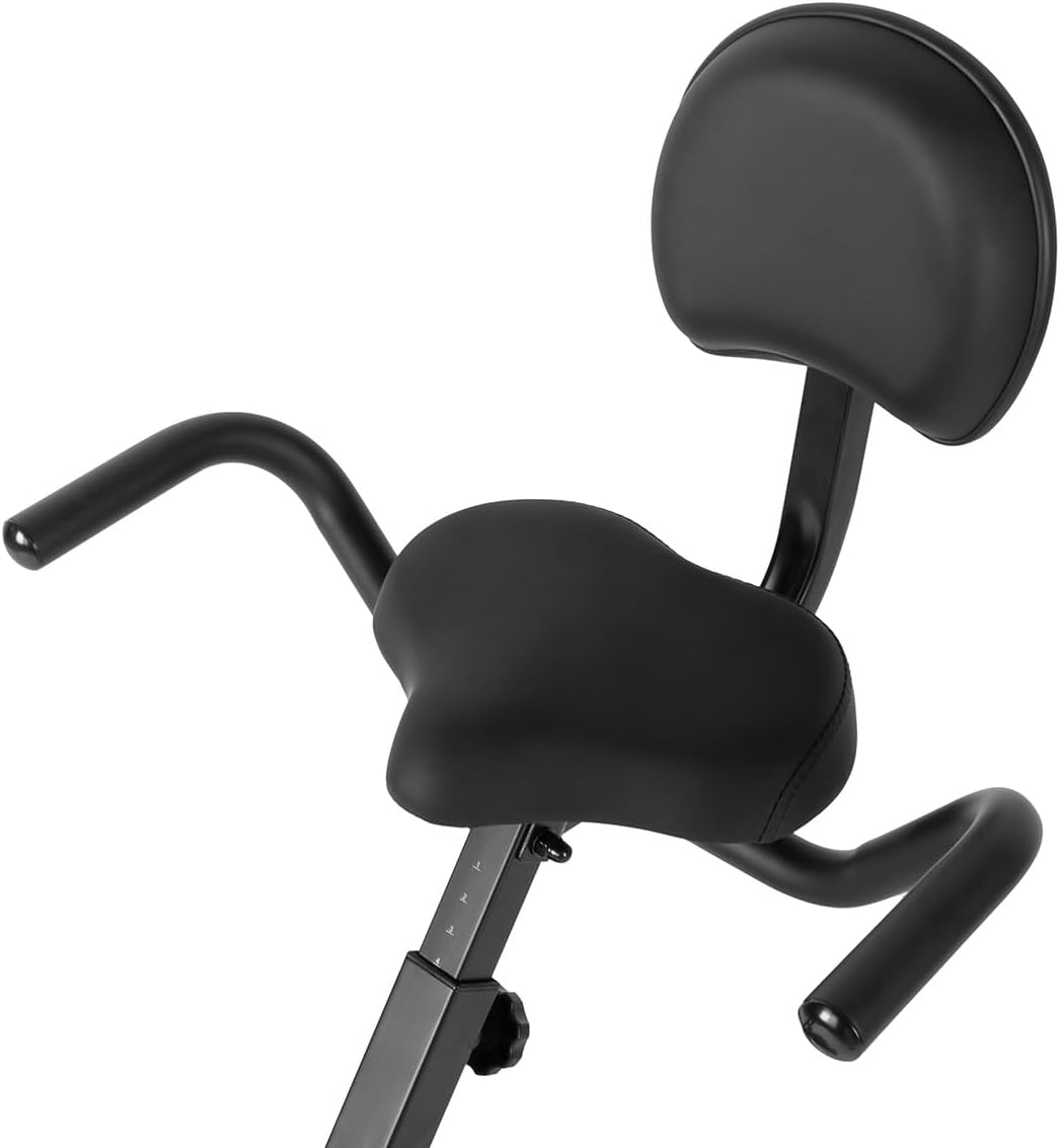 FITFIU Fitness BEST-220 - Vélo d'appartement pliable avec dossier et selle réglables, disque d'inertie de 8kg, moniteur fréquence cardiaque, réglable sur 8 niveaux, cardio, poids max. 110kg