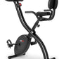 FITFIU Fitness BEST-220 - Vélo d'appartement pliable avec dossier et selle réglables, disque d'inertie de 8kg, moniteur fréquence cardiaque, réglable sur 8 niveaux, cardio, poids max. 110kg