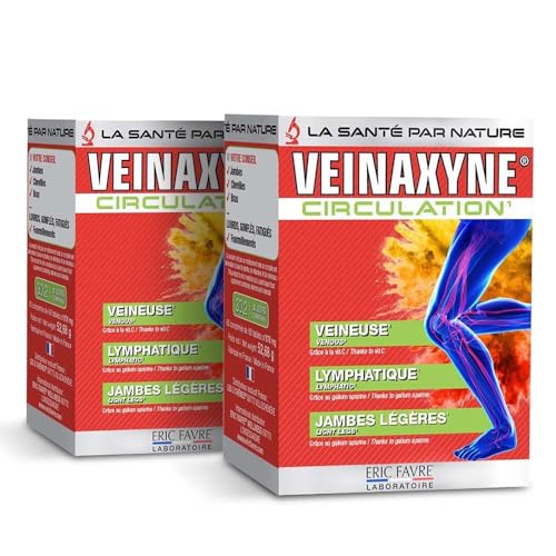 Eric Favre Circulation Sanguine Jambes Veinaxyne pour Action drainante Jambes Lourdes et Chevilles Gonflées