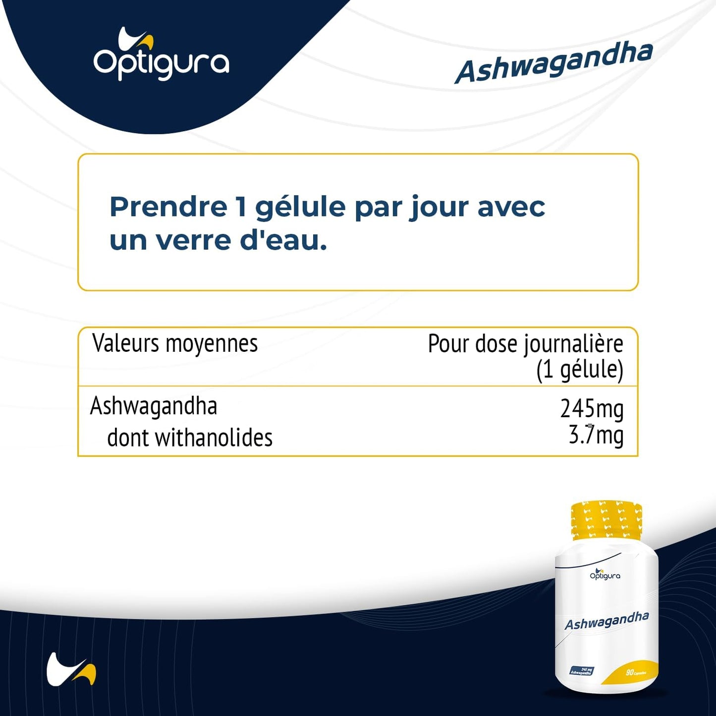Ashwagandha - Formule Ultra Dosée en Extrait d’Ashwagandha - 90 Gélules