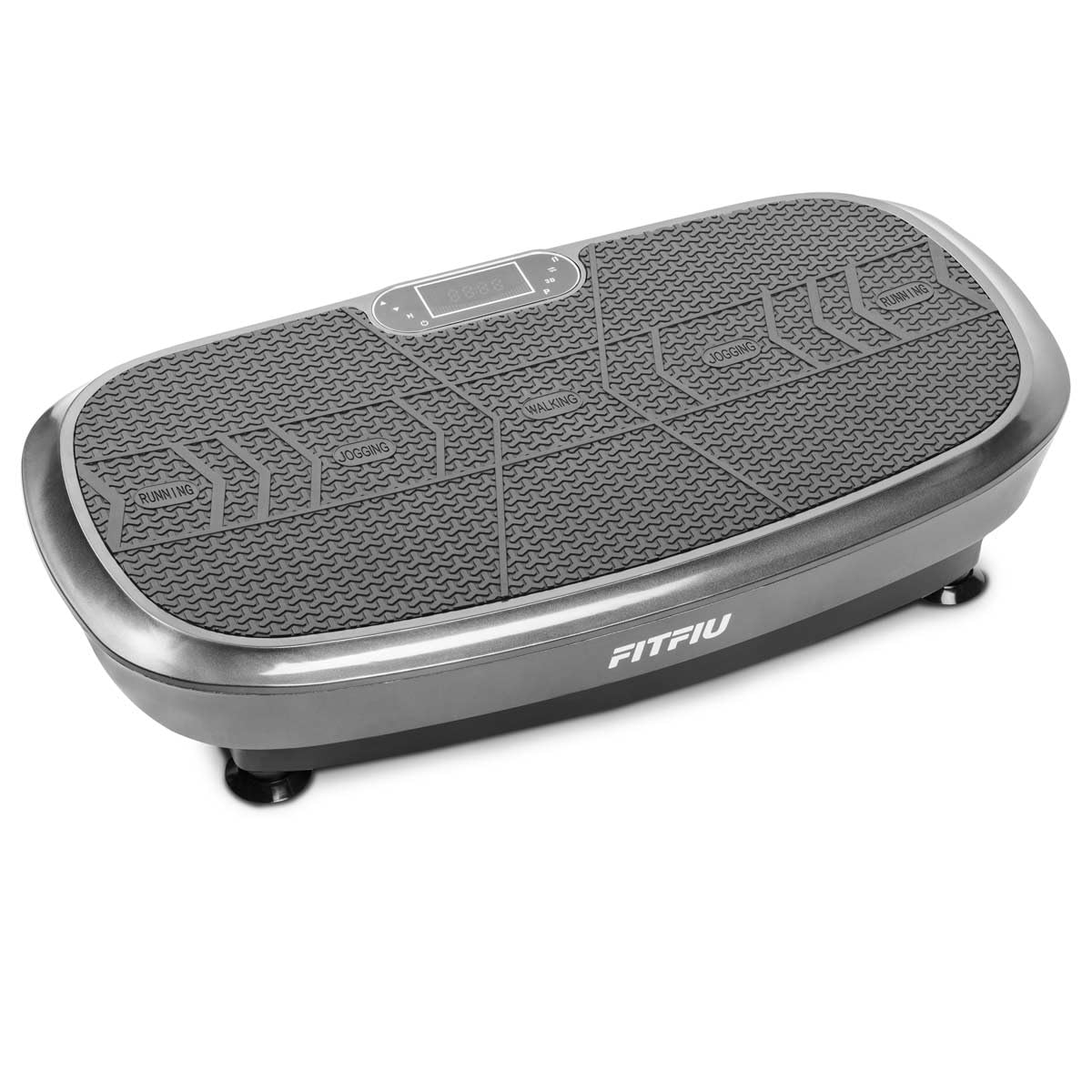 FITFIU Fitness PV-200 - Plateforme vibrante 3D Couleur Gris avec Mouvement sur 3 Plans, Puissance 500w+500w, 180 Vitesses, 5 programmes, 2 Cordons élastiques et télécommande, Poids Max. 150kg