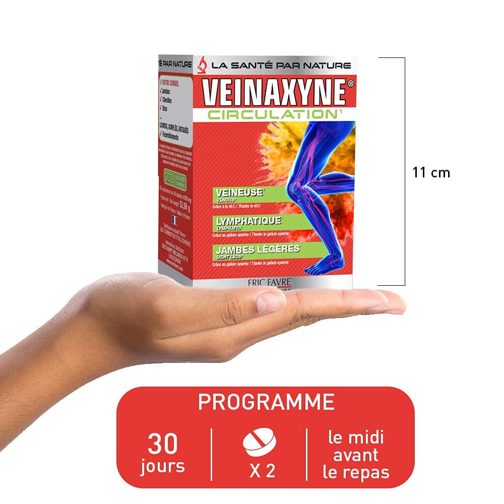 Eric Favre Circulation Sanguine Jambes Veinaxyne pour Action drainante Jambes Lourdes et Chevilles Gonflées