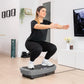 FITFIU Fitness PV-200 - Plateforme vibrante 3D Couleur Gris avec Mouvement sur 3 Plans, Puissance 500w+500w, 180 Vitesses, 5 programmes, 2 Cordons élastiques et télécommande, Poids Max. 150kg