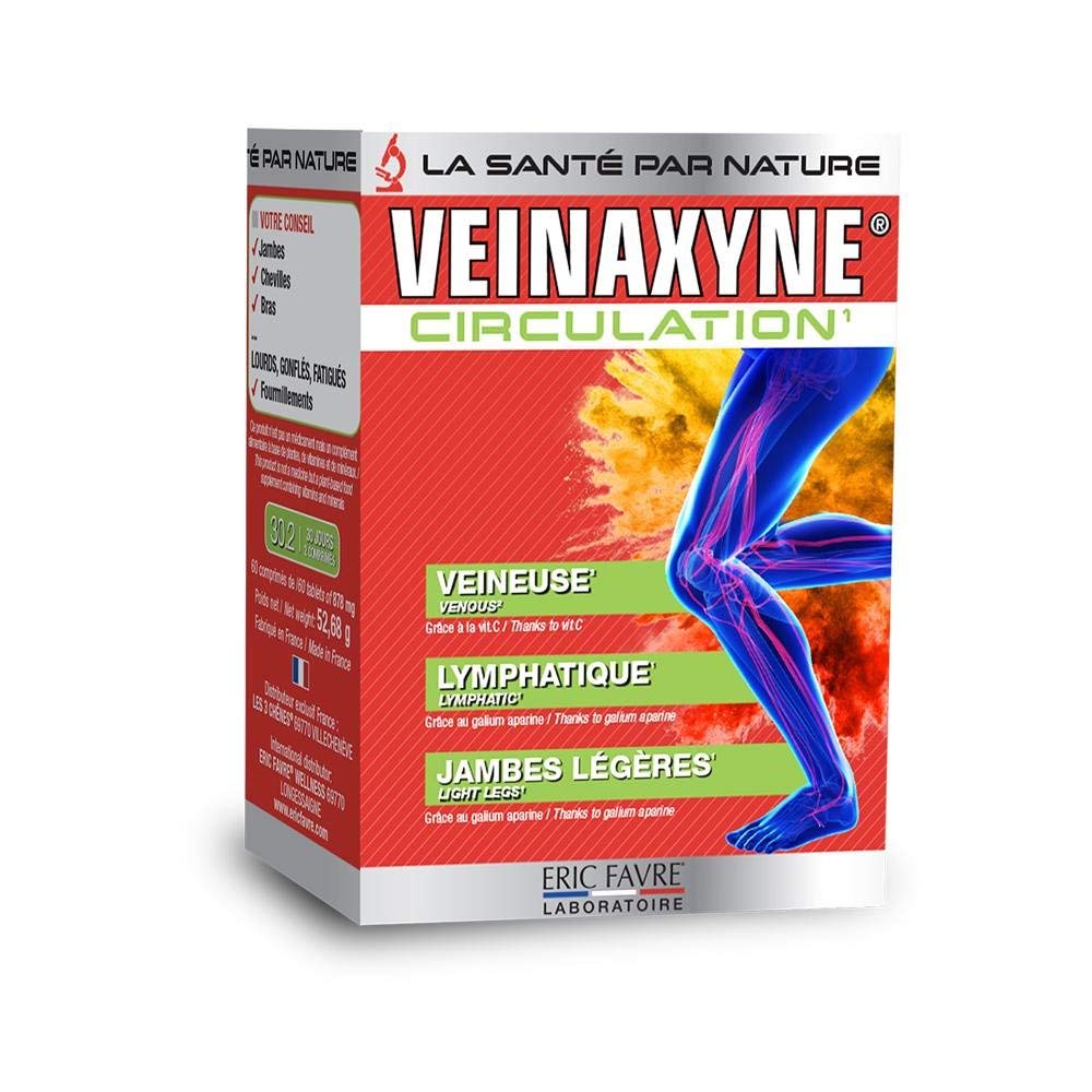 Eric Favre Circulation Sanguine Jambes Veinaxyne pour Action drainante Jambes Lourdes et Chevilles Gonflées