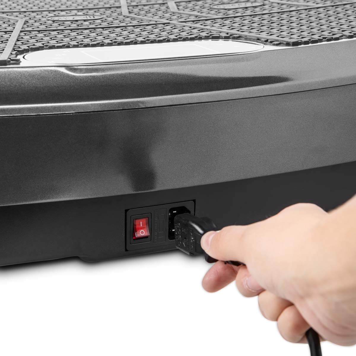 FITFIU Fitness PV-200 - Plateforme vibrante 3D Couleur Gris avec Mouvement sur 3 Plans, Puissance 500w+500w, 180 Vitesses, 5 programmes, 2 Cordons élastiques et télécommande, Poids Max. 150kg