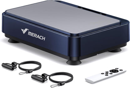 MERACH Mini plateforme vibrante pour perte de poids et sculpture, plateforme vibrante d'entraînement complet du corps pour drainage lymphatique, 1 à 99 niveaux, 9 programmes, contrôle automatique ou
