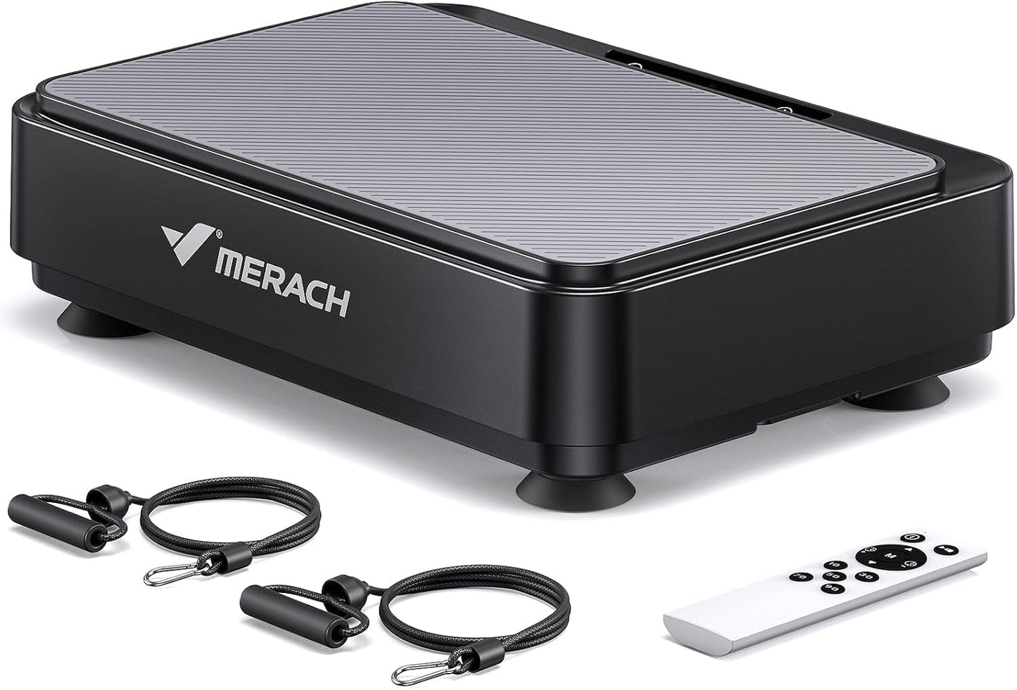 MERACH Mini plateforme vibrante pour perte de poids et sculpture, plateforme vibrante d'entraînement complet du corps pour drainage lymphatique, 1 à 99 niveaux, 9 programmes, contrôle automatique ou