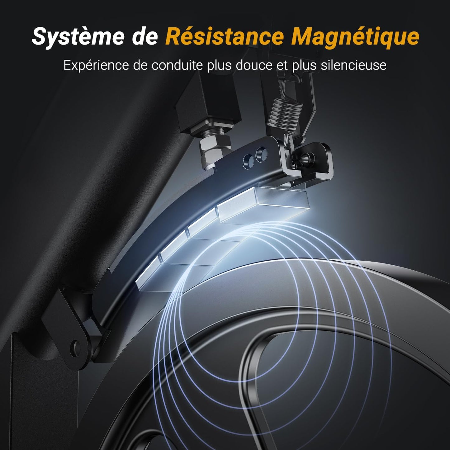 Vélo d'exercice pour la Maison, vélo d'intérieur avec résistance magnétique, vélo Stationnaire Bluetooth avec Suivi des données APP, capacité de Poids de 127 KG et Support pour tablet