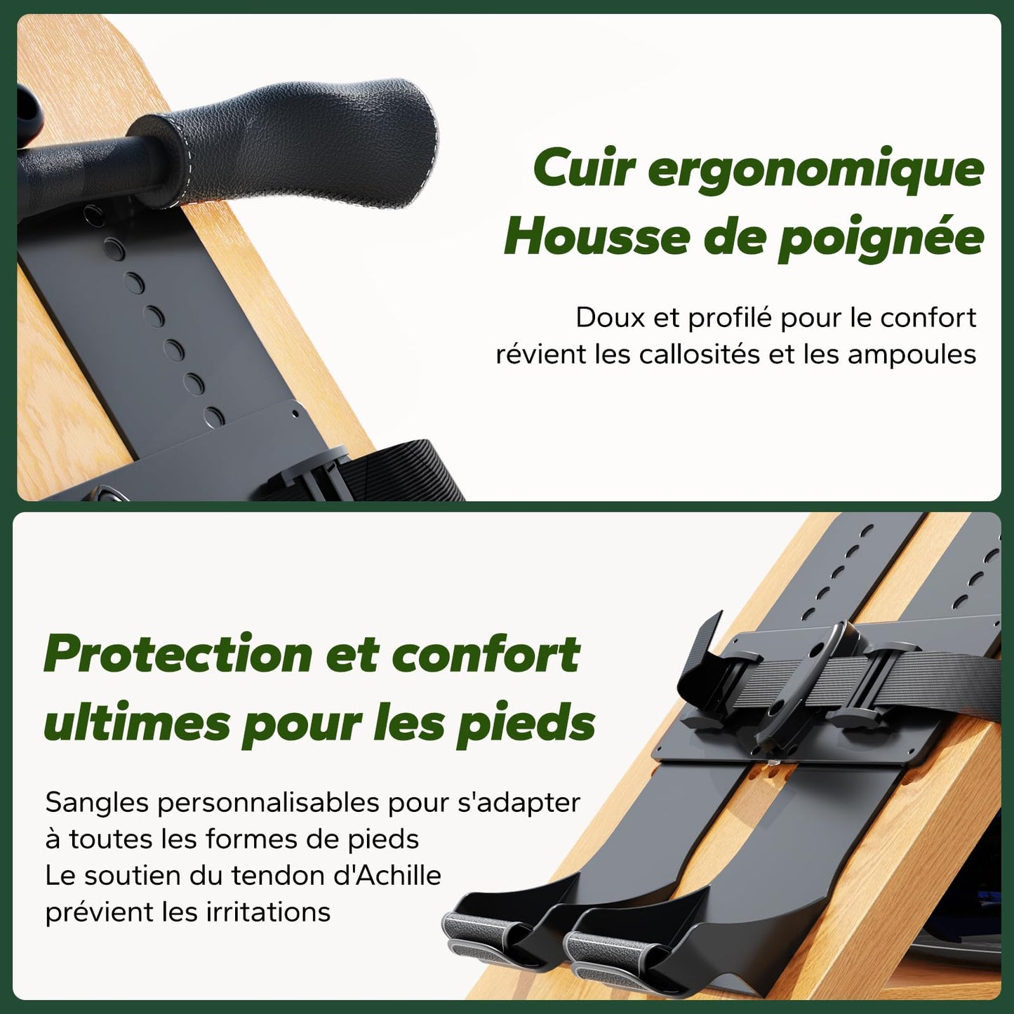MERACH Rameur d'eau en Bois Pliable, Rameur d'appartement avec Matériau d'arbre en Caoutchouc et Siège Confortable, avec Une APP Exclusive avec Jeu Interactif, Expérience d'aviron Immersive