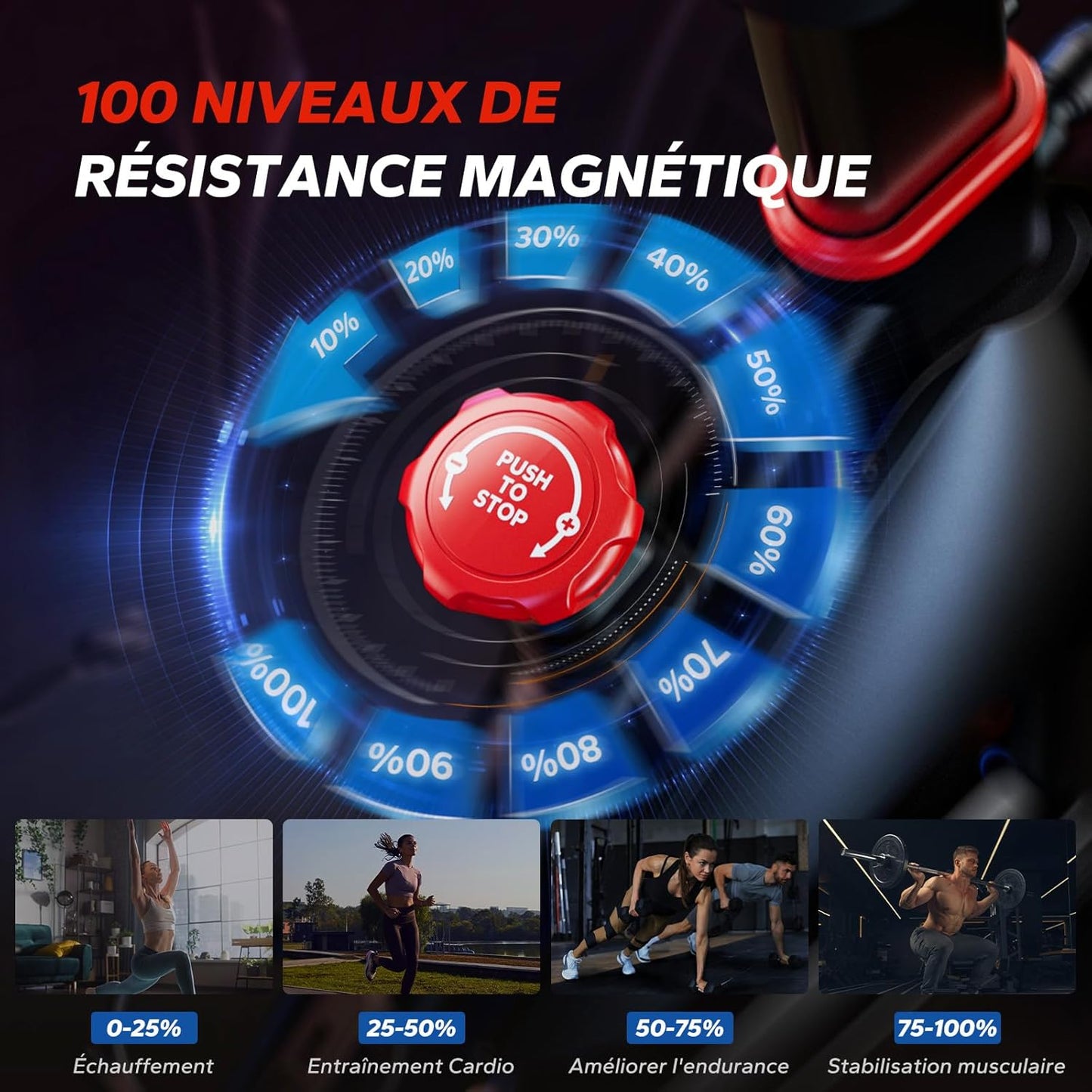 MERACH Vélo d'Appartement avec Résistance Magnétique, Vélo de Fitness d'Intérieur Silencieux avec Siège Confortable Amélioré, Écran LCD, Support Tablette, Application Exclusive, Capacité Max 136 kg