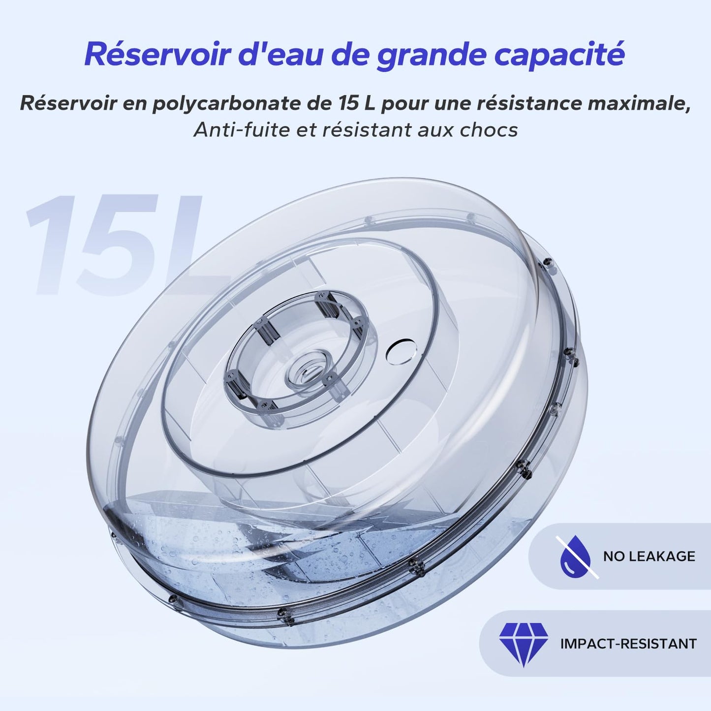 Rameur d'eau pour la maison, avec résistance à l'eau de 15 l, connectivité Bluetooth et application, support iPad, siège ergonomique, rangement vertical peu encombrant