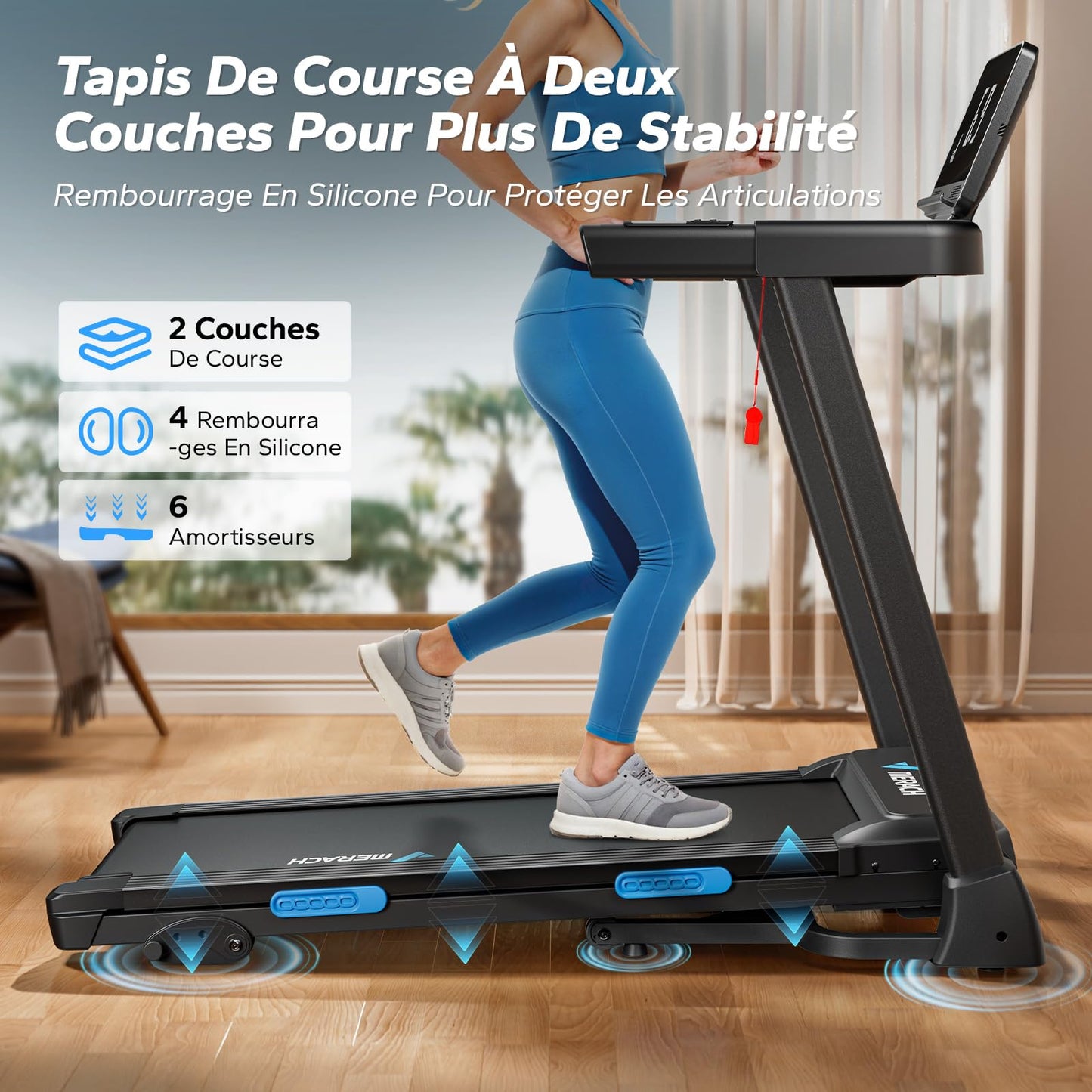 Tapis de Marche,Tapis de Course Pliable Inclinable,2.5HP Vitesse Réglable 0.8-12km/H Walking Pad,Tapis de Marche Inclinable,Treadmill avec Écran LED, Silencieux Exercice à Domicile et au Bureau