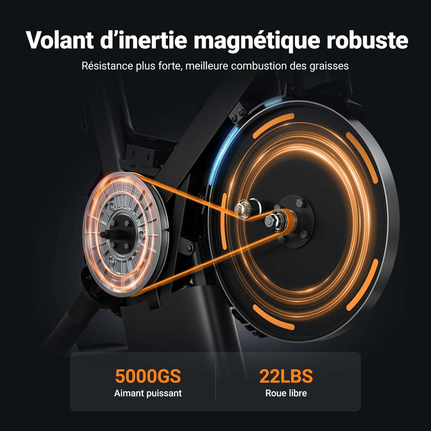 MERACH Vélo d'appartement avec inclinaison réglable ± 6 °, ergomètre silencieux avec résistance magnétique, vélo d'intérieur pour entraînement cardio à la maison, application personnelle, jusqu'à 158