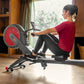 FITFIU Fitness RA-300 - Rameur Pliable avec résistance à air et siège rembourré, rameur pour Cardio et Cross Training, 12 Niveaux de résistance, Poids Max. de l'utilisateur 110kg