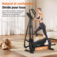 Vélo Elliptique pour Maison avec Longueur de Foulée de 47cm, Elliptique Ultra Silencieux avec Résistance Magnétique à 16 Niveaux, Entraînement d'Endurance, avec App Propre, Charge Jusqu'à 180kg