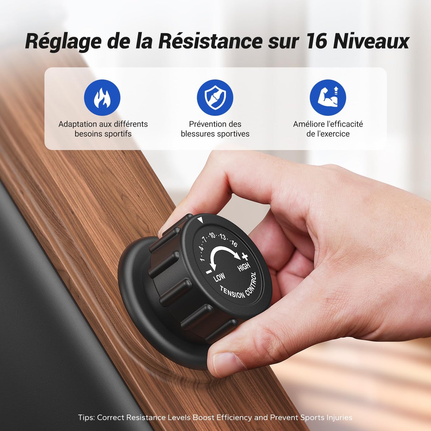 MERACH Rameurs pour la Maison, Rameur Silencieux avec Rail Rallongé de 130CM, Rameur Magnétique Puissant à 16 Niveaux et Capacité de Charge de 160KG