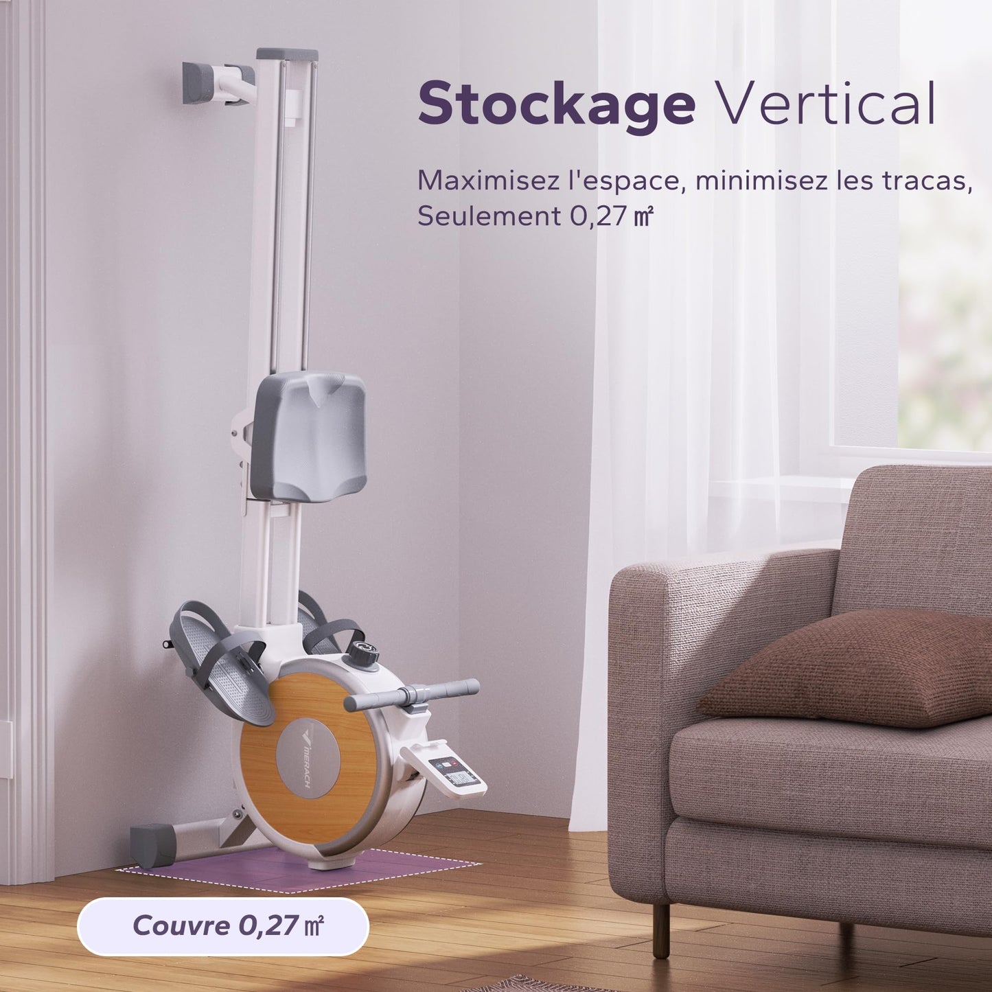 MERACH Rameur Musculation D'appartement, 16 Niveaux de Résistance, Rameur Magnétique Silencieux avec APP Exclusive, Rails Doubles Améliorés pour Plus de Stabilité, Assemblage Facile