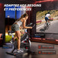 MERACH Vélo d'Appartement avec Résistance Magnétique, Vélo de Fitness d'Intérieur Silencieux avec Siège Confortable Amélioré, Écran LCD, Support Tablette, Application Exclusive, Capacité Max 136 kg