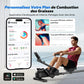 Rameur D'appartement avec Carte Interactive Exclusive de l' APP et Jeux, Apparence Semblable à Un Requin, Expérience de Rame Intense, Gain de Place, Adapté à L'entraînement du Corps Entier