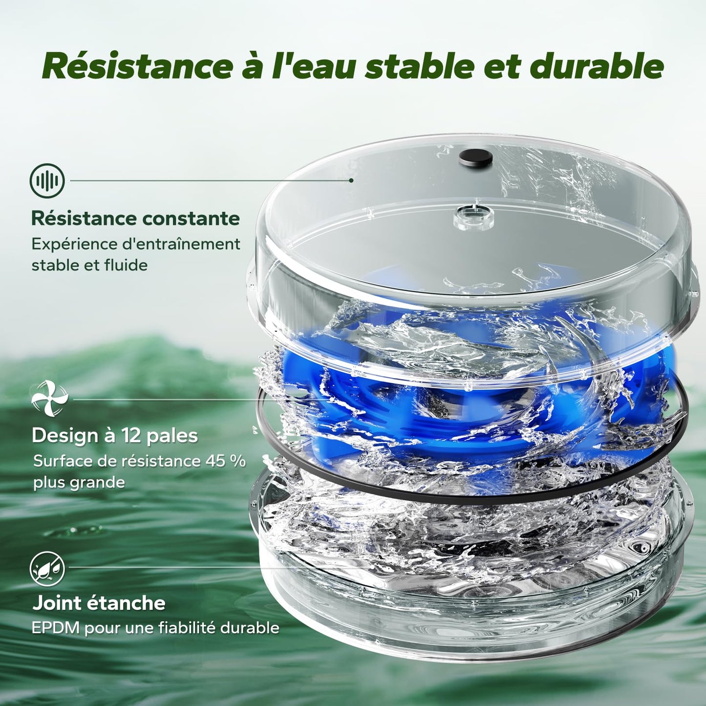 MERACH Rameur d'eau en Bois Pliable, Rameur d'appartement avec Matériau d'arbre en Caoutchouc et Siège Confortable, avec Une APP Exclusive avec Jeu Interactif, Expérience d'aviron Immersive