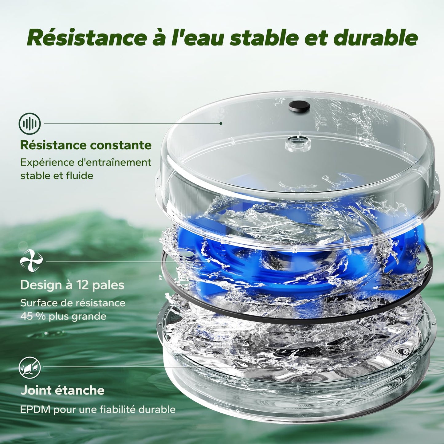 MERACH Rameur d'eau en Bois Pliable, Rameur d'appartement avec Matériau d'arbre en Caoutchouc et Siège Confortable, avec Une APP Exclusive avec Jeu Interactif, Expérience d'aviron Immersive
