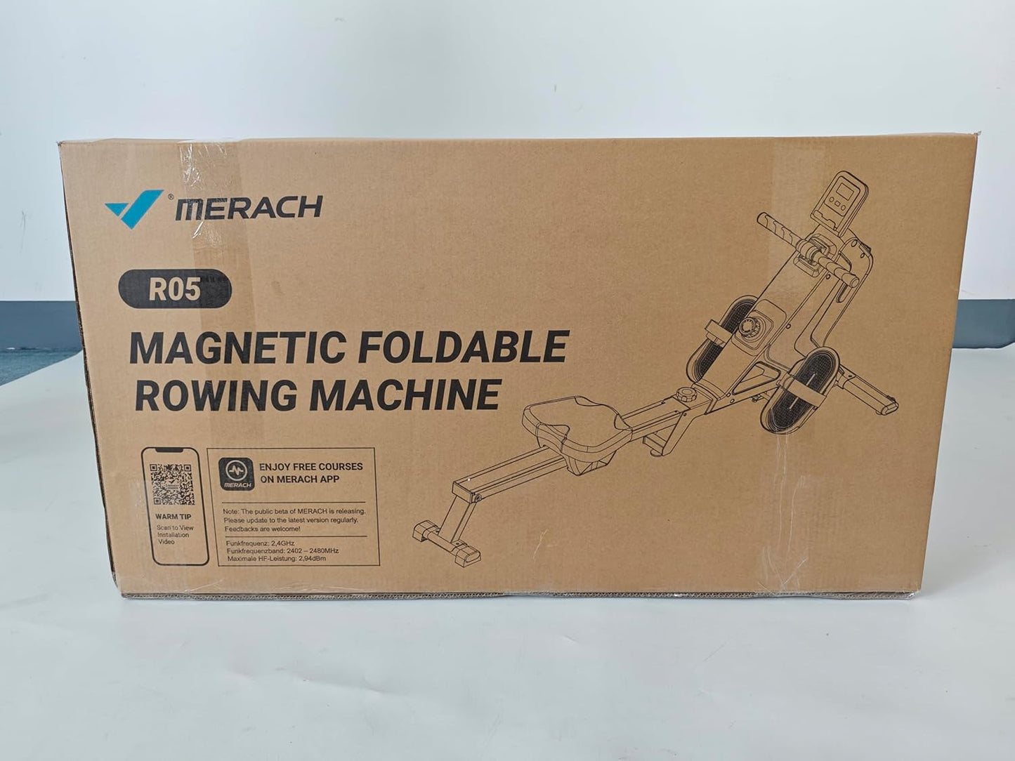 MERACH Rameur Pliable pour la Maison avec APP Exclusive, 16 Niveaux de Résistance, Système Magnétique Silencieux, Facile à Assembler, Premier Choix pour Le Fitness à Domicile, Max 158 KG
